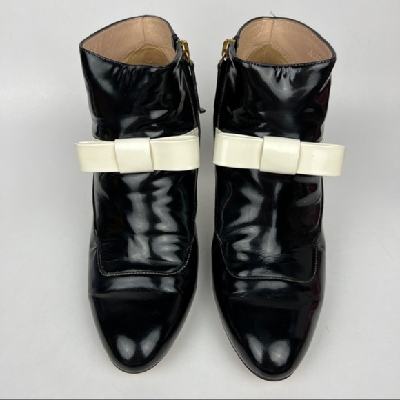 Gucci Nimue Mary Jane Patent Colorblock Ankle Boot - Picture 4 of 13